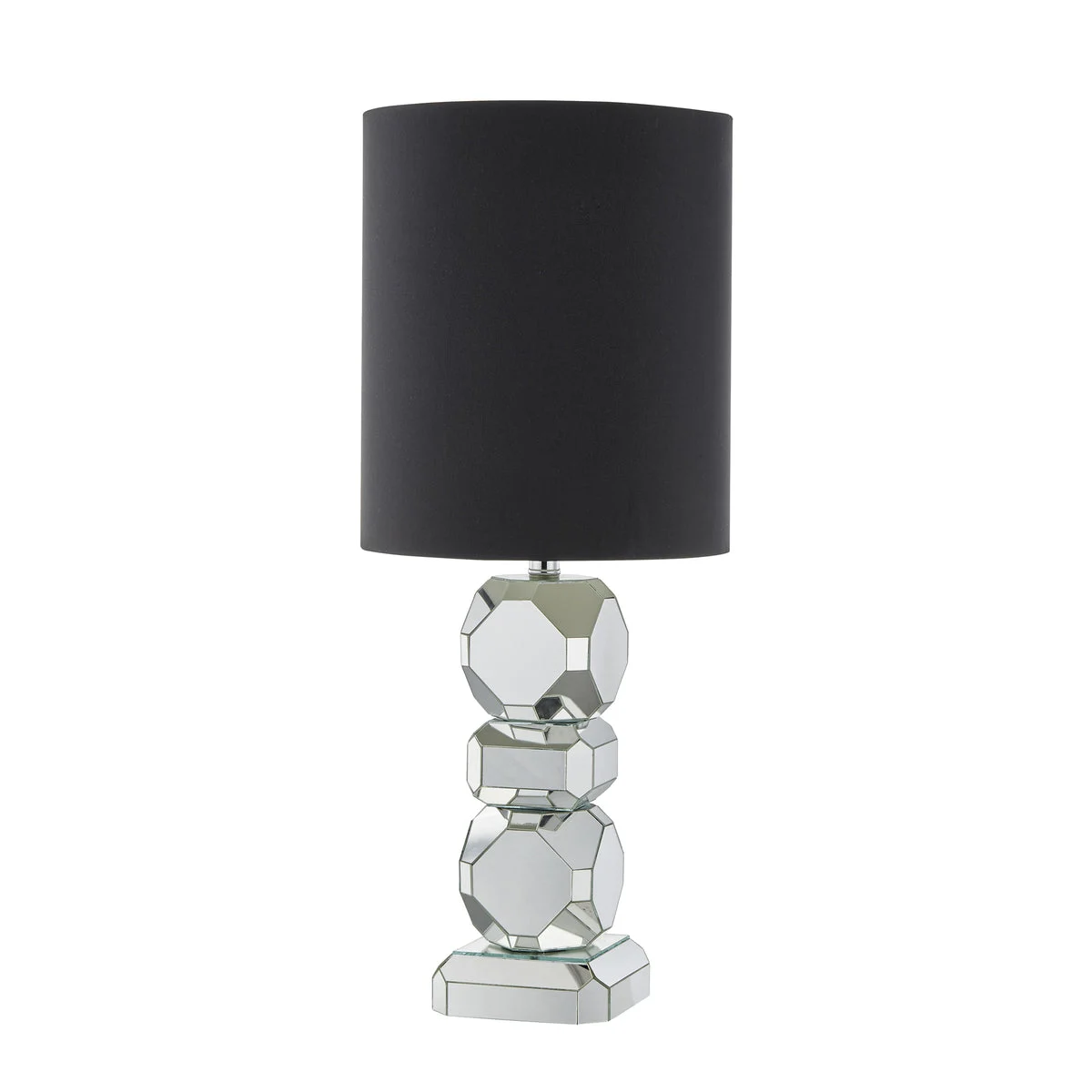 Sagebrook Home Mirrored 32`` Geometric Table Lamp, Silver