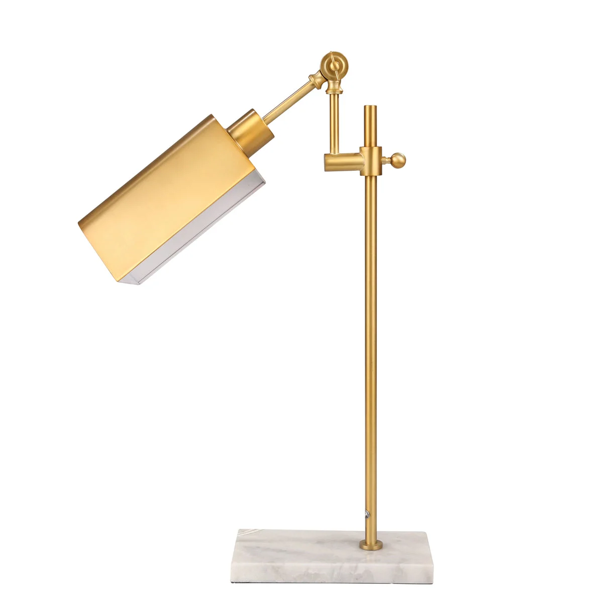 Sagebrook Home Metal 24`` Task Lamp W/ Marble Base, Gold