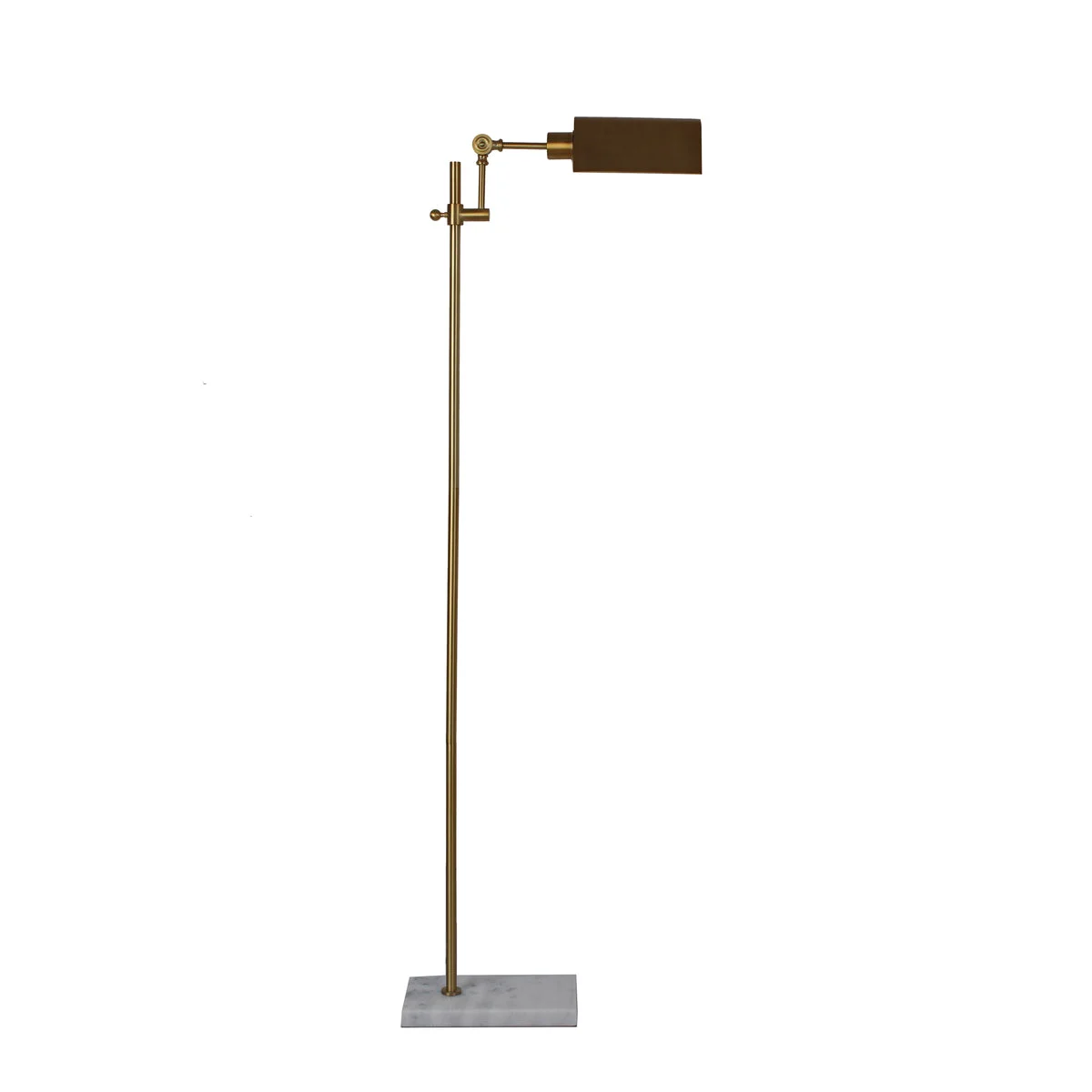 Sagebrook Home Brass 63`` Floor Lamp On Marblebase, Gold