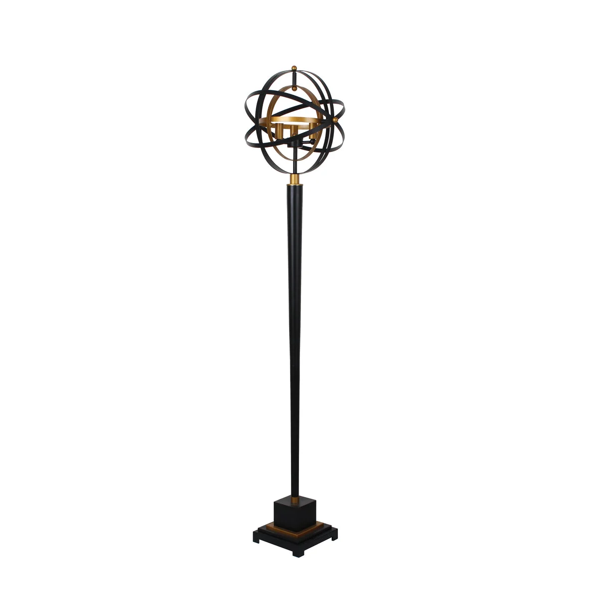 Sagebrook Home Metal 60`` Armillary Floor Lamp,Black/Bronze