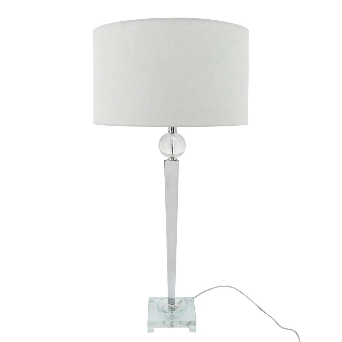 Sagebrook Home Crystal/Metal 35`` Table Lamp, Silver