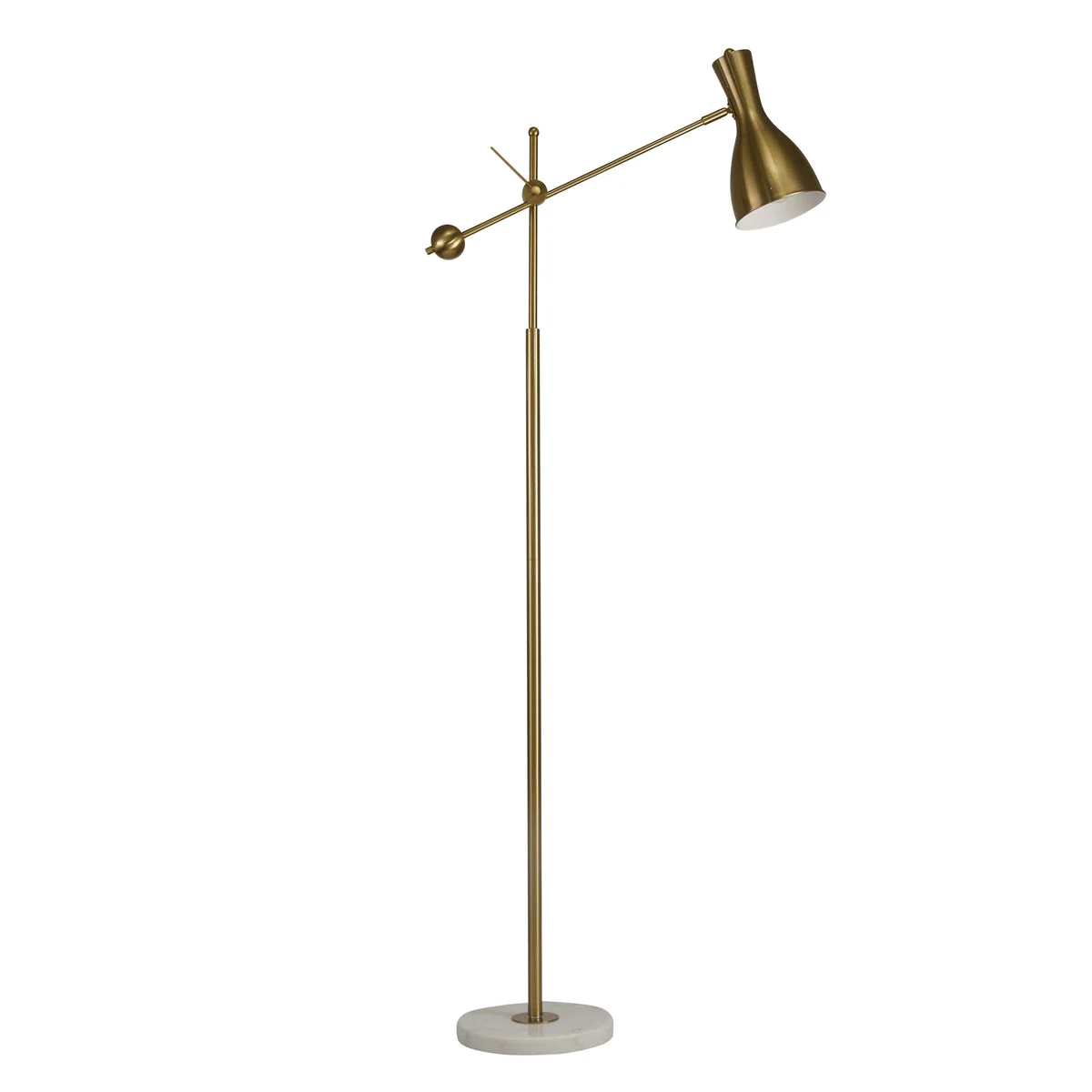 Sagebrook Home 50366 66" Metal Pivot Arm Floor Lamp, Gold - Kd