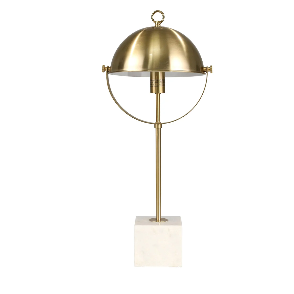 Sagebrook Home Metal 28`` Dome Shade Table Lamp W/Marble Base, Gol