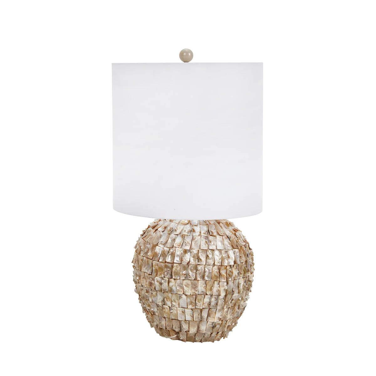 Sagebrook Home Ceramic 30`` Abalone Shell Table Lamp, Beige