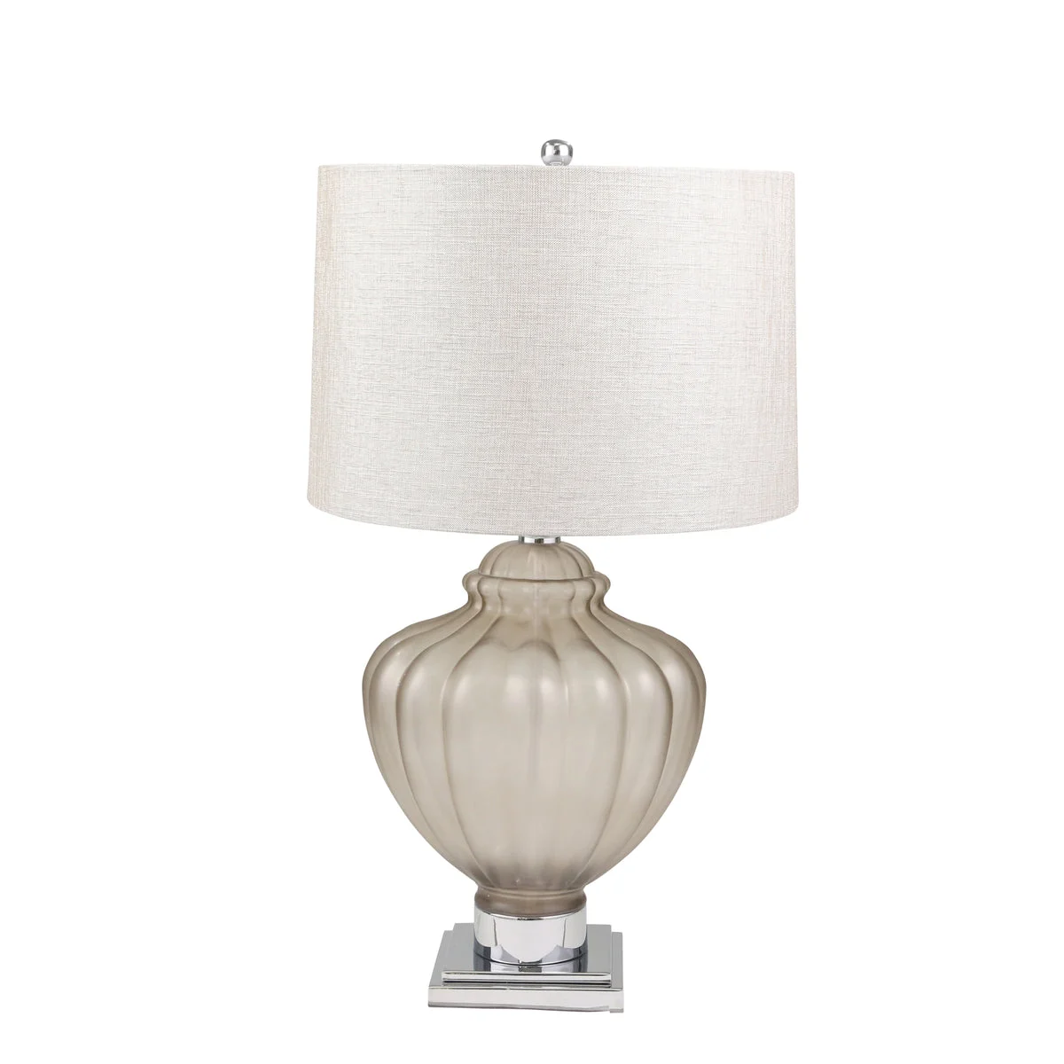 Sagebrook Home Glass 31`` ``Pumpkin`` Table Lamp, Matte Gray