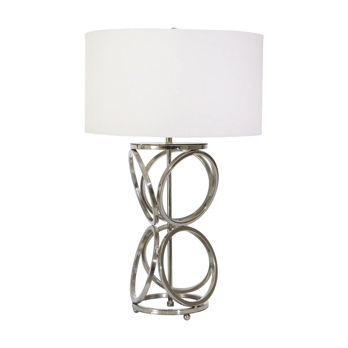 Sagebrook Home Metal 21`` Loops Table Lamp, Silver