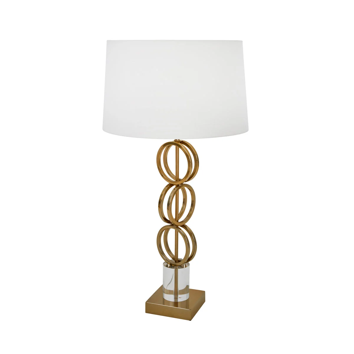 Sagebrook Home Stainless Steel 39`` Geomtetric Rings Table Lamp