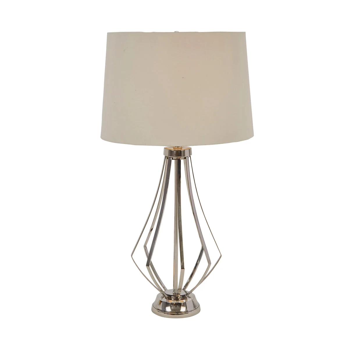 Sagebrook Home Stainless Steel 25`` Open Bodytable Lamp, Silver