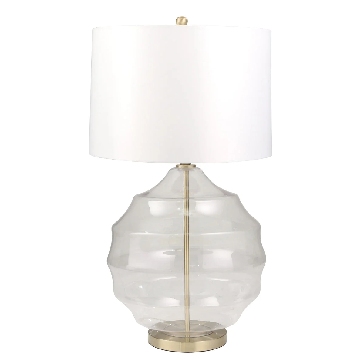 Sagebrook Home 50469 32" Glass Irregular Globe Table Lamp, Clear