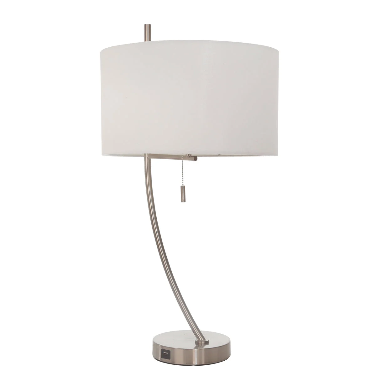 Sagebrook Home Metal 28`` Table Lamp W/ Usb, Silver