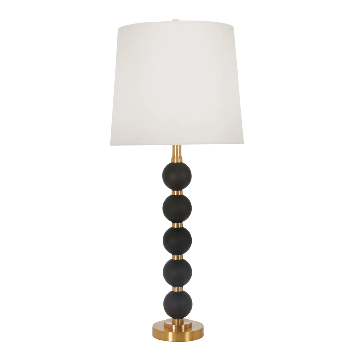 Sagebrook Home Metal 32.5`` Stacked Ball Tablelamp, Black/Gold
