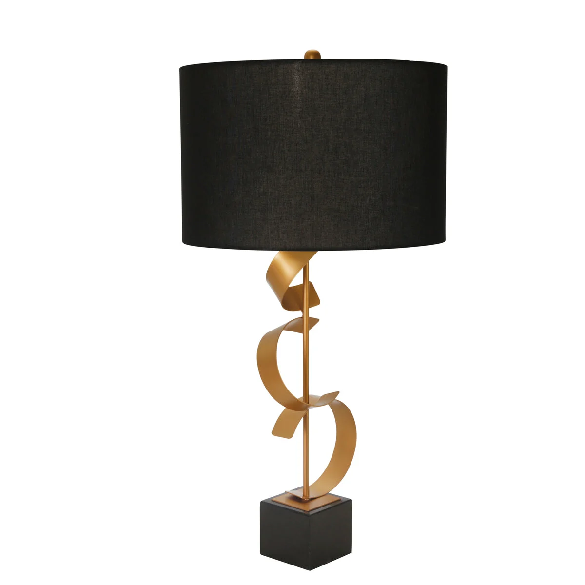 Sagebrook Home Metal 37`` Abstract Ribbon Table Lamp W/ Marble Bas