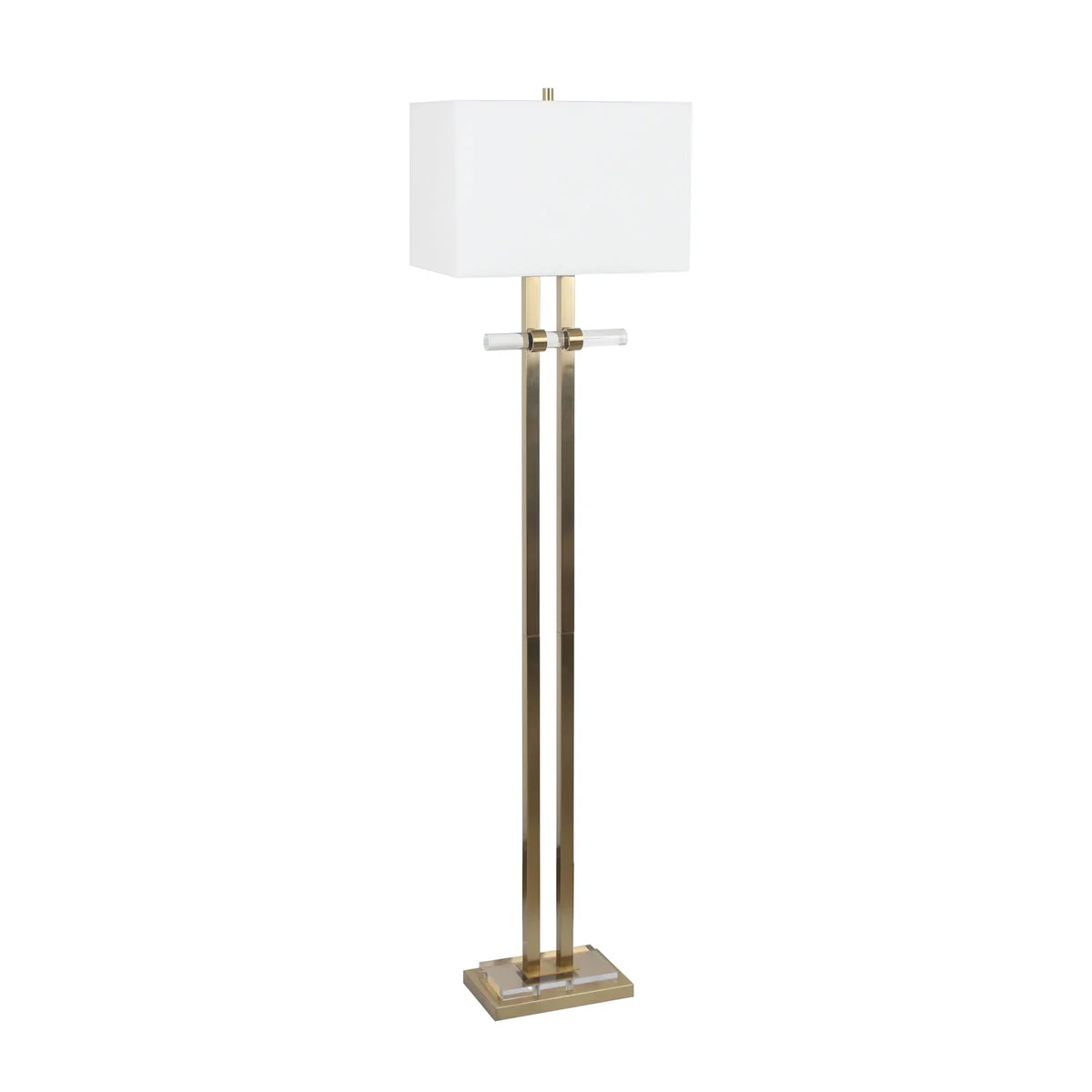Sagebrook Home Metal 64`` Lamp With Crystal Base, Gold