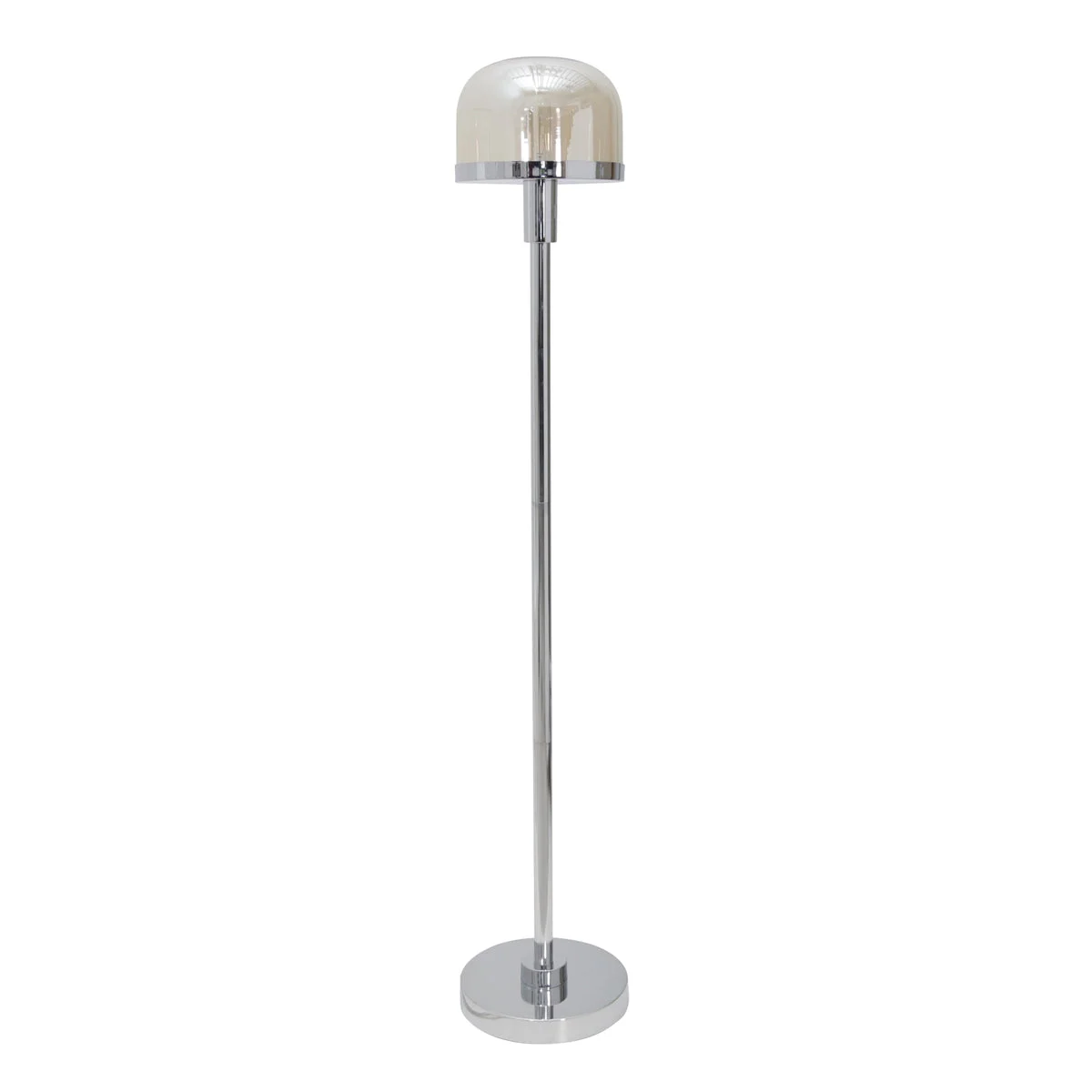 Sagebrook Home Glass 59`` Dome Floor Lamp, Silver Kd