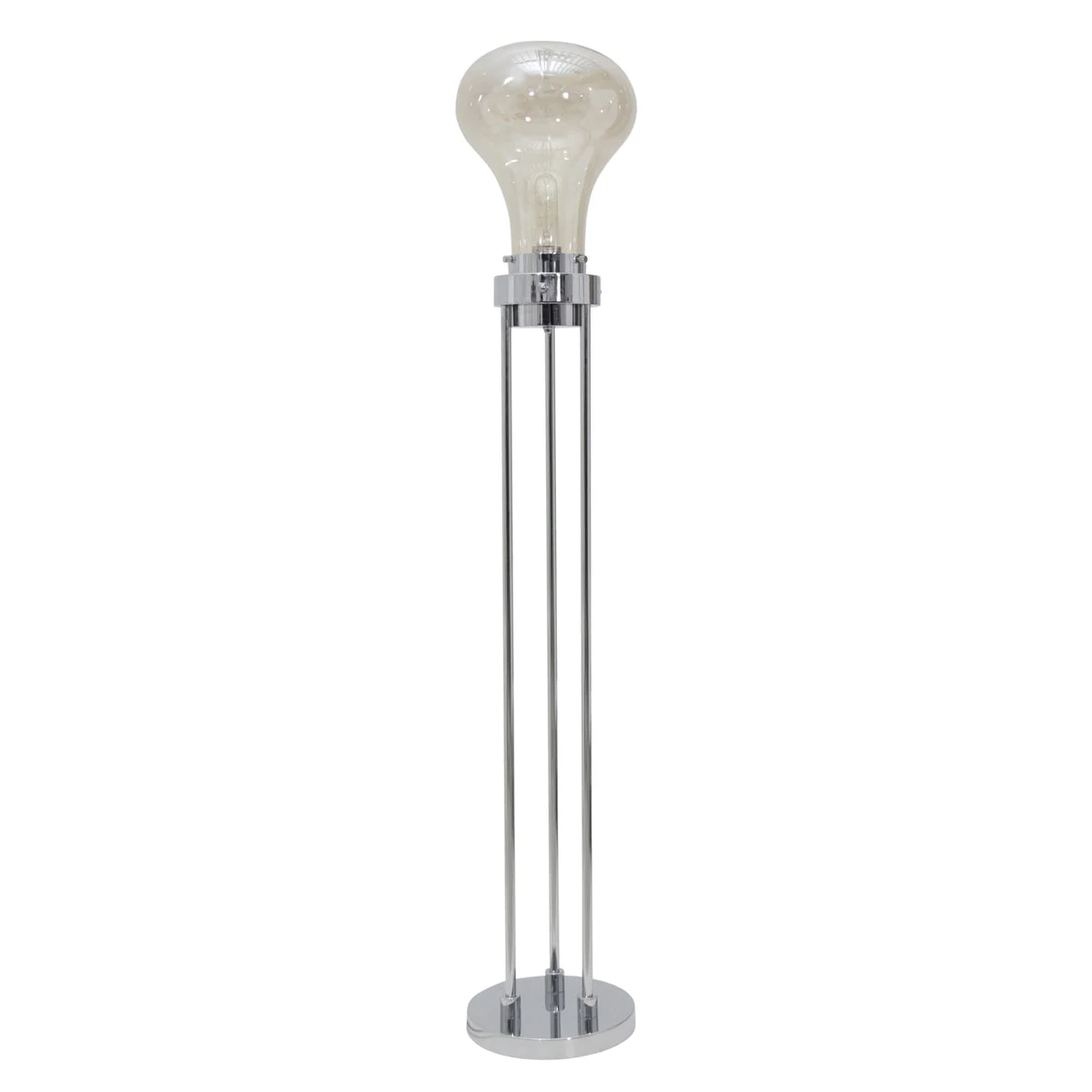 Sagebrook Home Glass 55`` Light Bulb Floor Lamp, Silver Kd