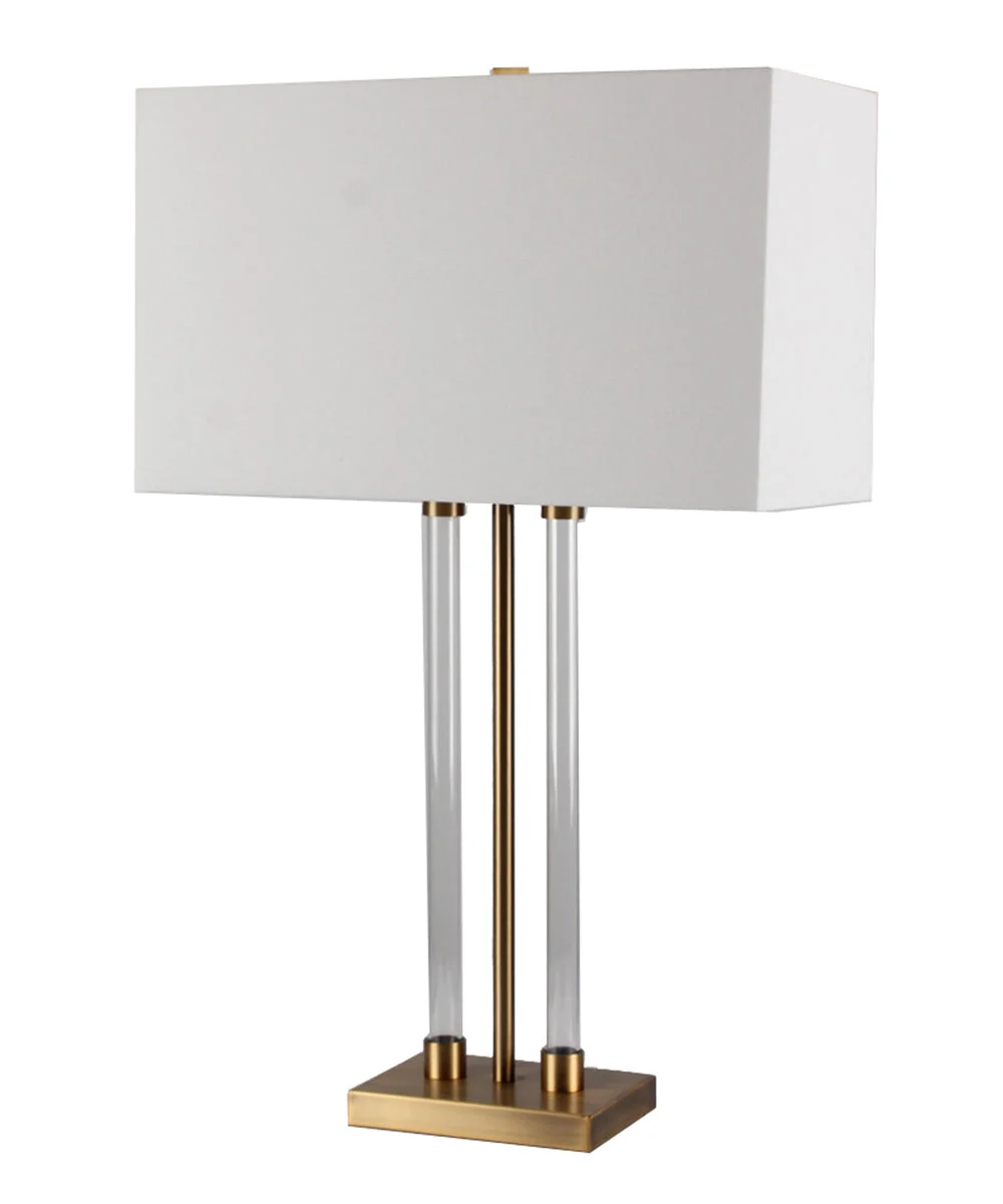 Sagebrook Home Crystal 28`` Table Lamp W/Metal Base, Gold