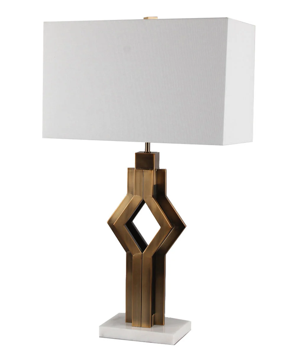 Sagebrook Home 50594 26" Metal Pointed Table Lamp, Gold