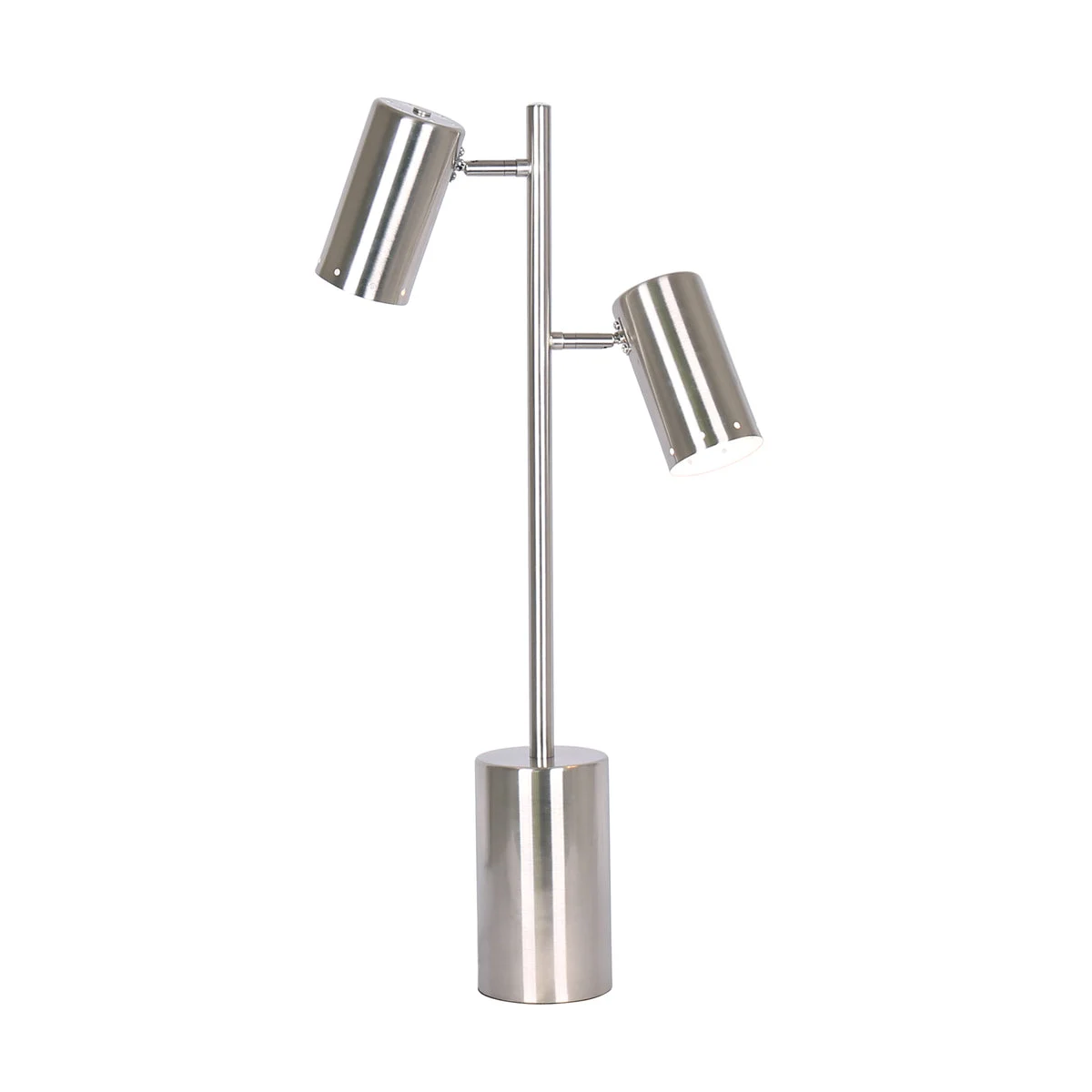 Sagebrook Home 50600 26" Metal 2 Light Table Lamp, Silver - Kd