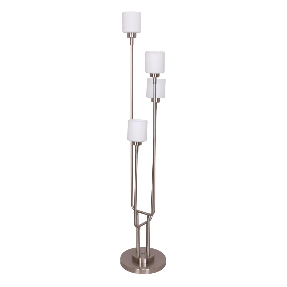 Sagebrook Home Metal 60`` 4 Light Floor Lamp, Silver - Kd