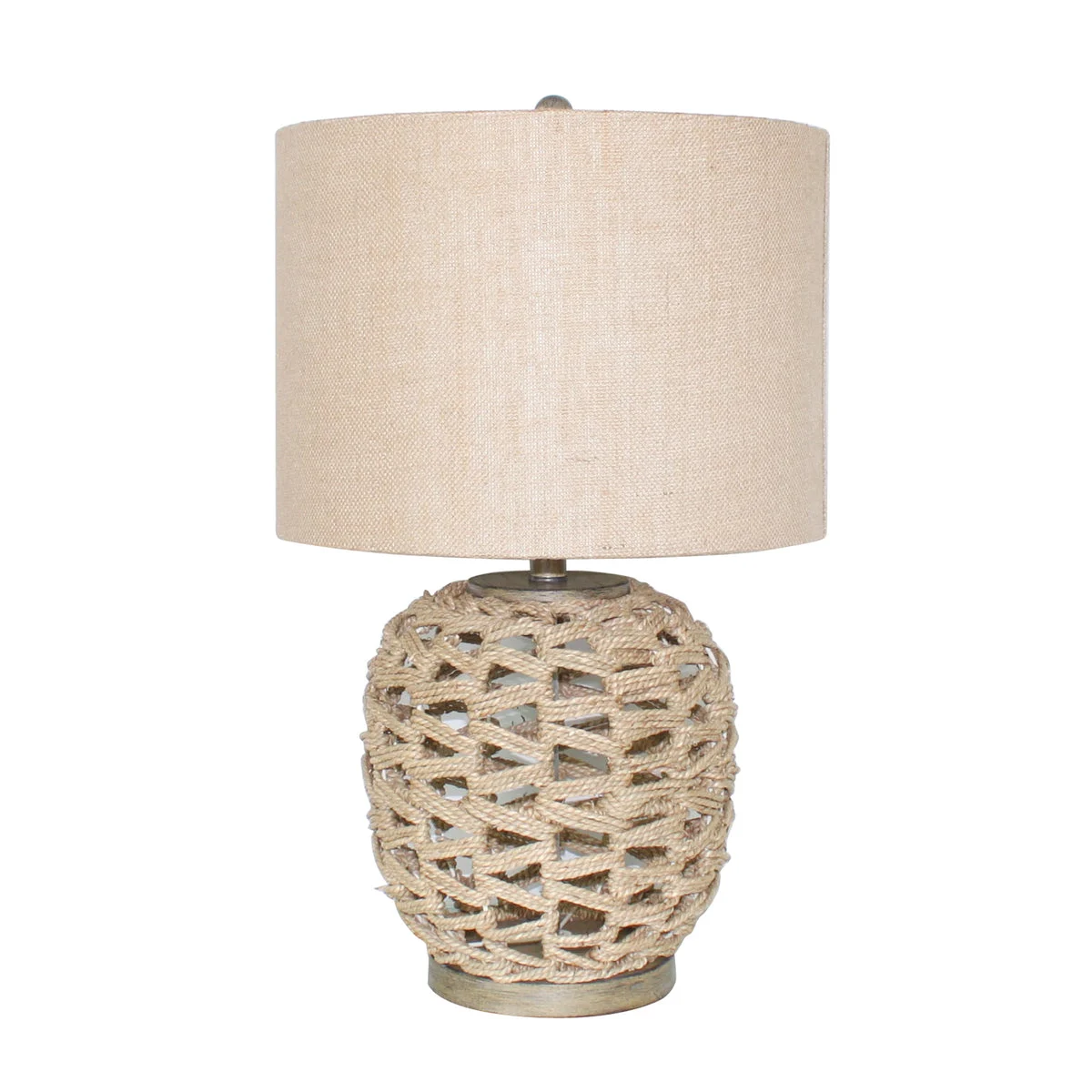 Sagebrook Home 50618 25" Rope Table Lamp, Beige