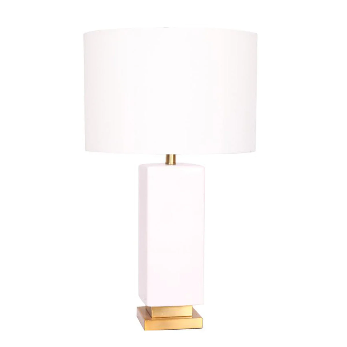 Sagebrook Home 50637 27" Ceramic Table Lamp, White/Gold
