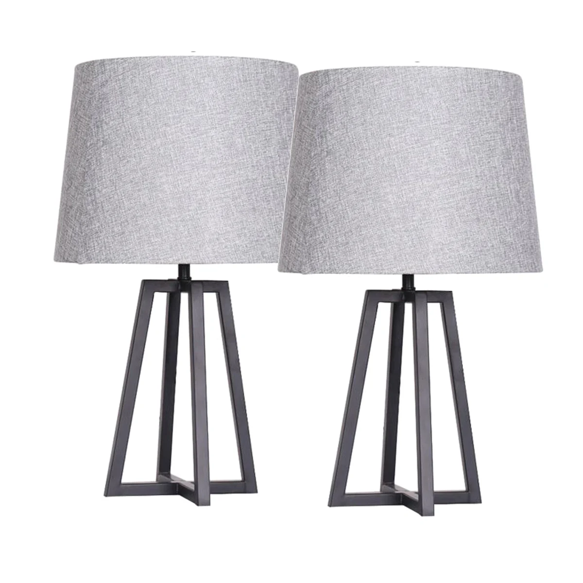 Sagebrook Home Set of 2 21`` Metal Table Lamps, Black
