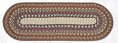 Earth Rugs C-300 Honey/Vanilla/Ginger Oval Table Runner 13``x36``