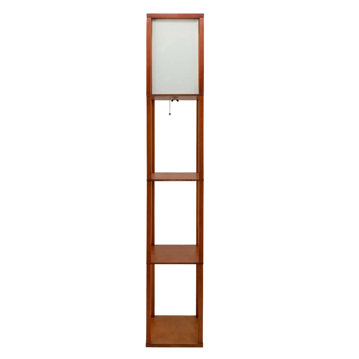 Sagebrook Home 52051 62.5" Wood Etagere / Floor Lamp, Brown