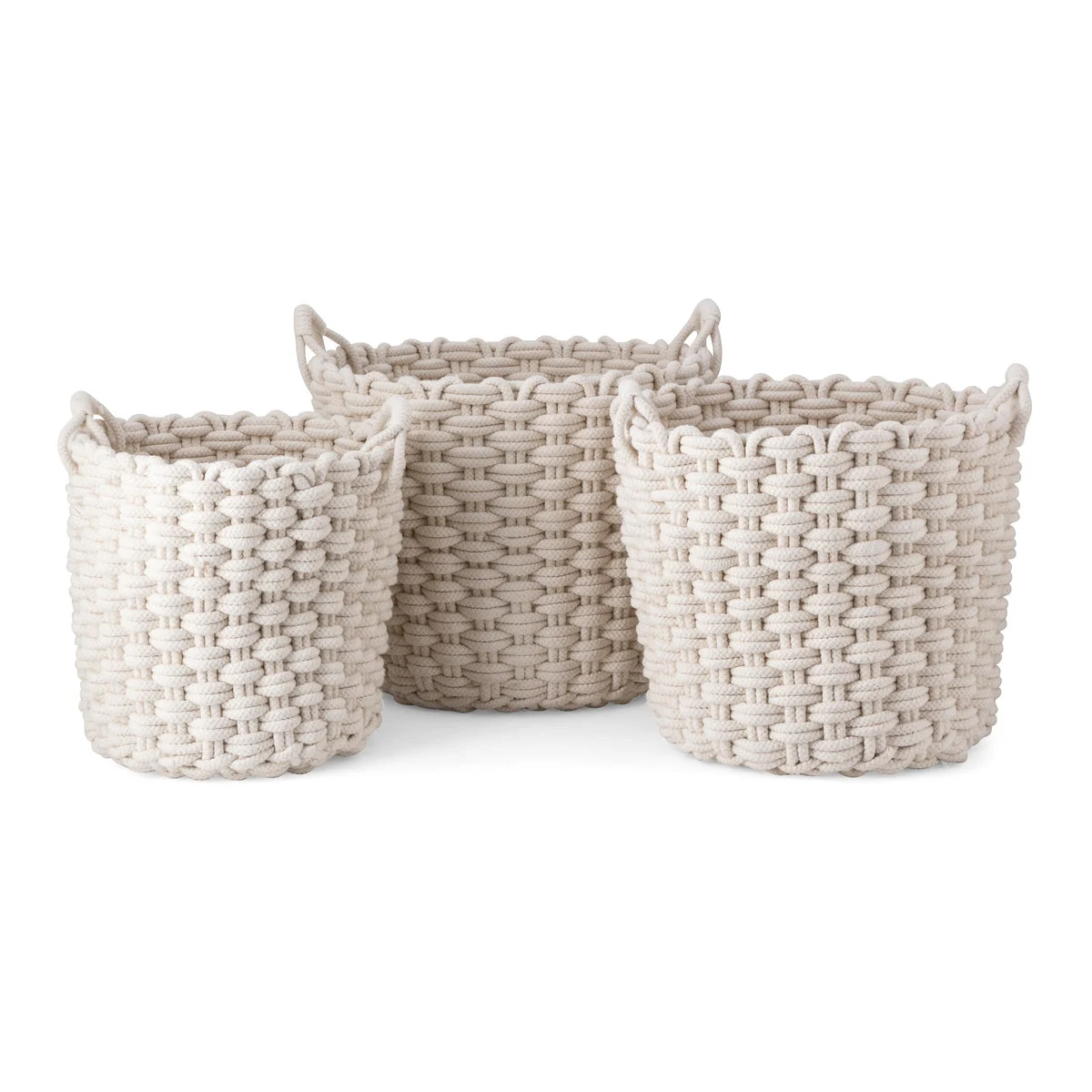 IMAX Worldwide Home Nantucket Woven Rope Baskets - Set of 3