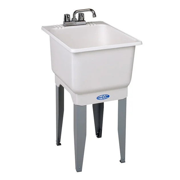 Utilatub 18"W x 23-1/2"D Floor-Mount Laundry/Utility Tub Combo Pack