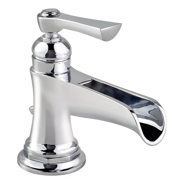 Rook Single Handle Channel Spout Bathroom Faucet with Pop-Up Drain