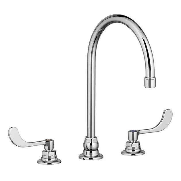 Monterrey Two Handle Widespread Gooseneck Bathroom Faucet with Wrist Blade Handles/Flexible - OPEN BOX
