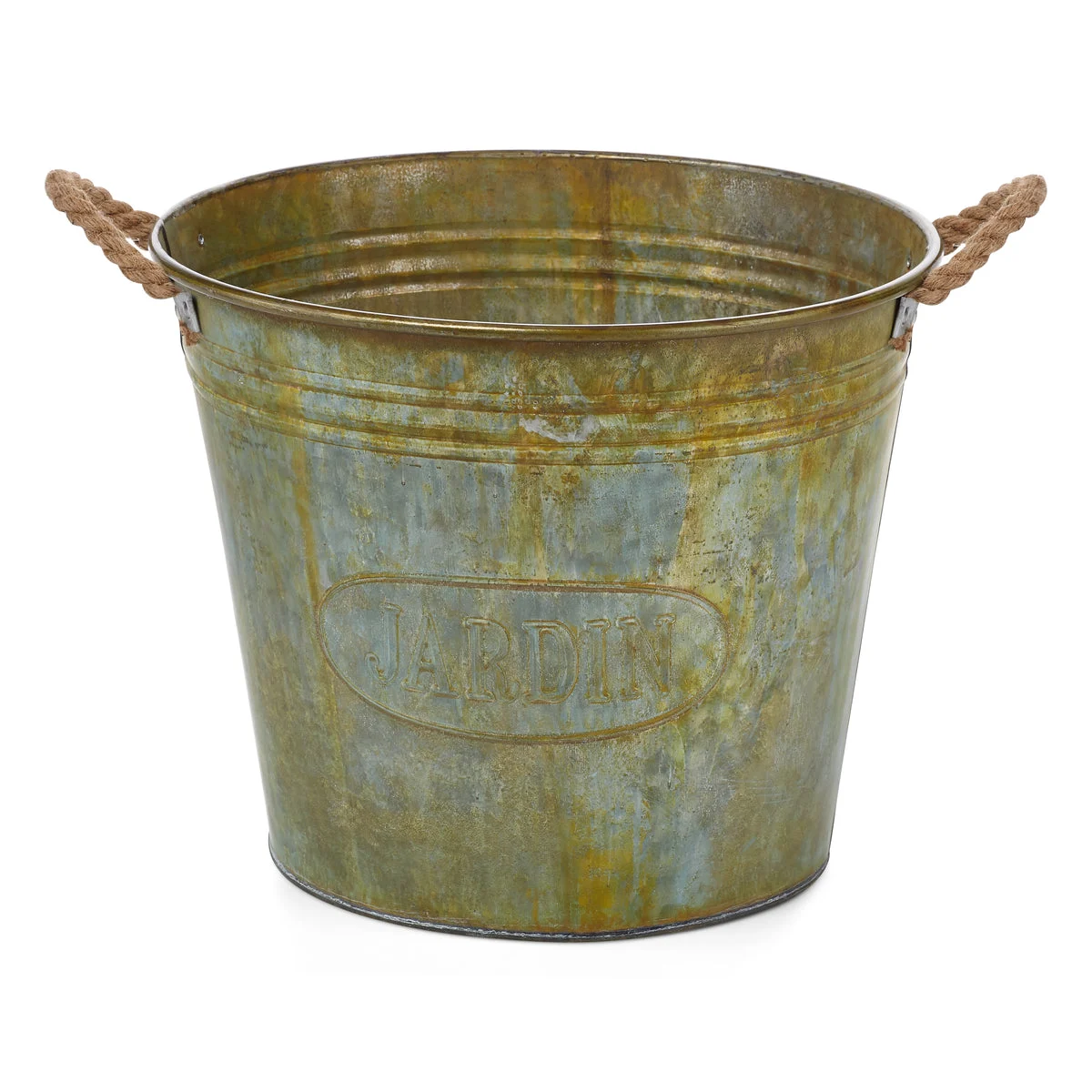 Imax Worldwide Home Walther Galvanized Planters with Rusted Finish - Set of 3