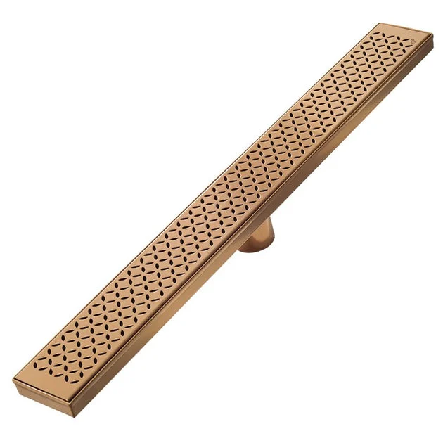 Delmar Series Lotus Line Linear Drain 28" x 3-3/8"