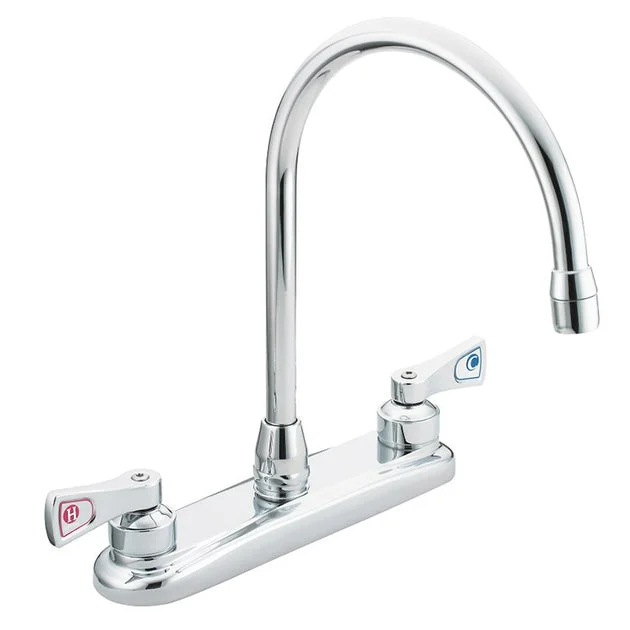 M-Dura Two Handle Kitchen Faucet with Gooseneck Spout