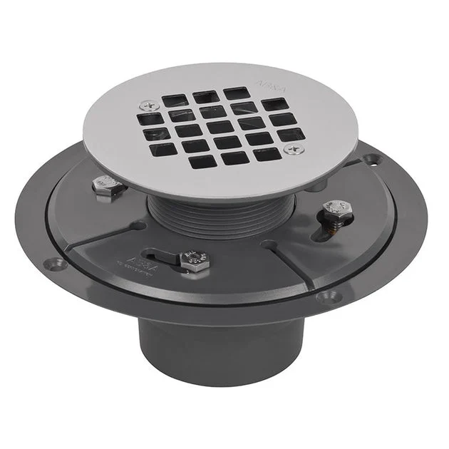 Shower Drain Low Profile 2 x 3 Inch Stainless Steel PVC