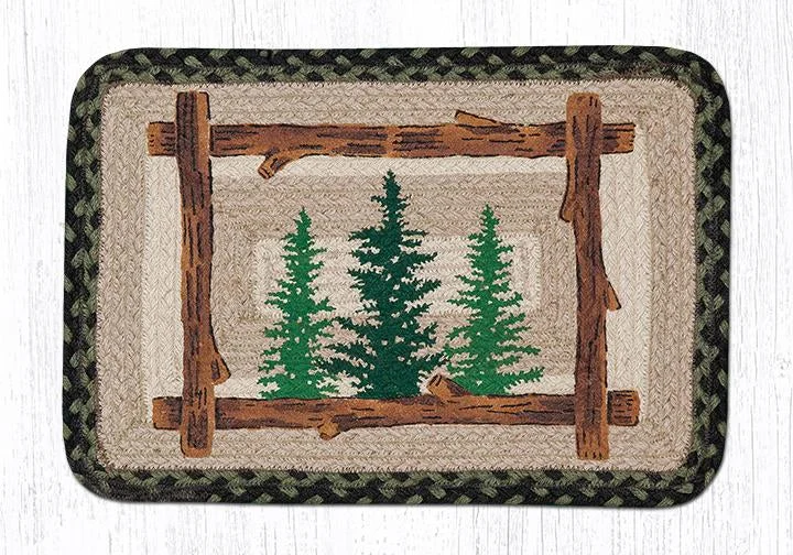 Earth Rugs PP-116 Tall Timbers Oblong Printed Table Runner 13``x36``