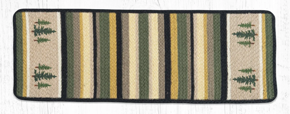 Earth Rugs V-116 Tall Timbers Oblong Printed Table Runner 13``x36``