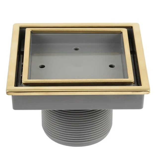 Lagos Series Veil (Tile-In) Line Centerpoint Drain 4" x 4"