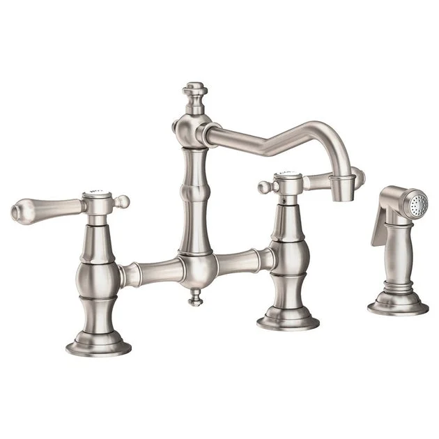 Chesterfield Two Handle Kitchen Bridge Faucet with Side Sprayer