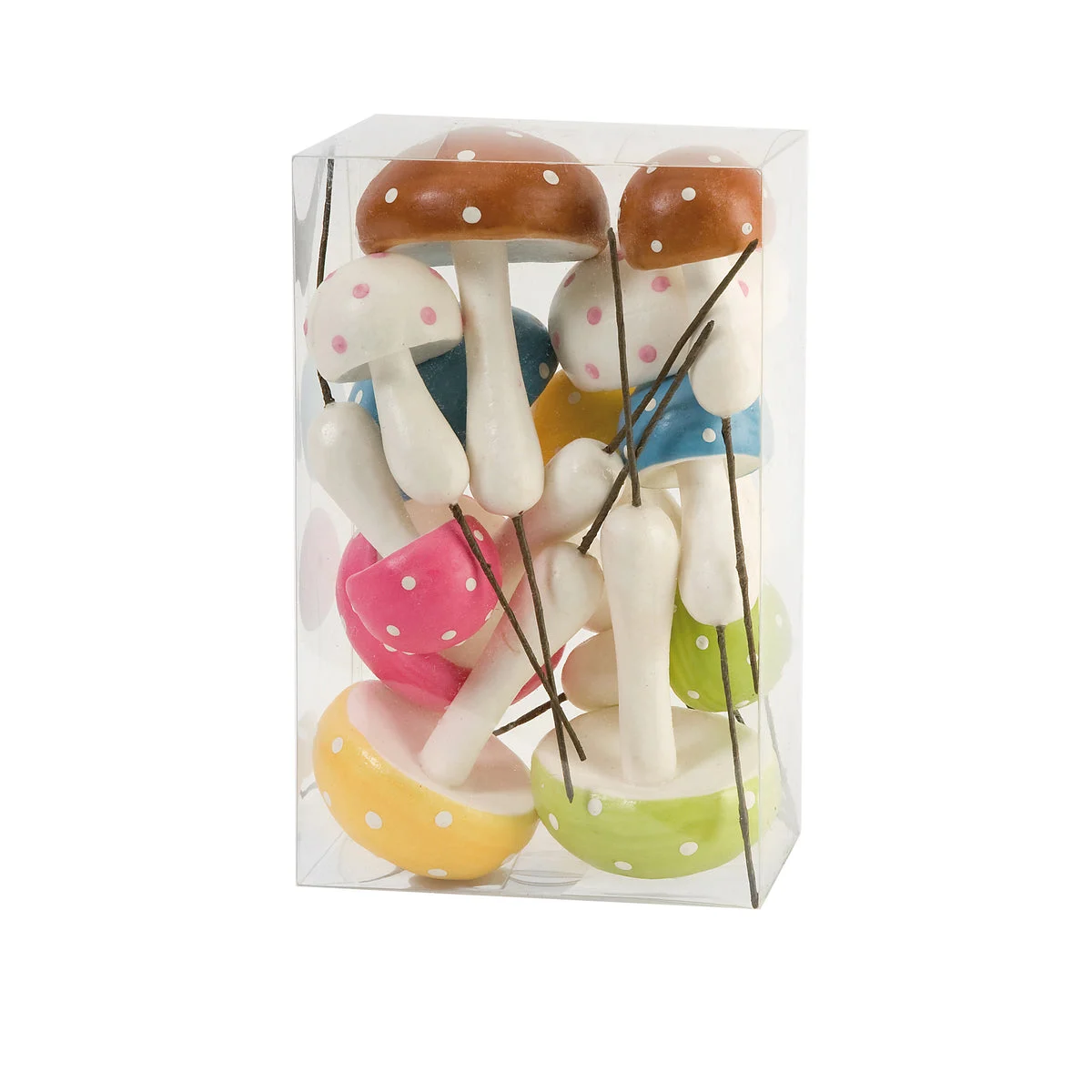 Imax Worldwide Home Twelve Enchanted Painted Assorted Mushrooms