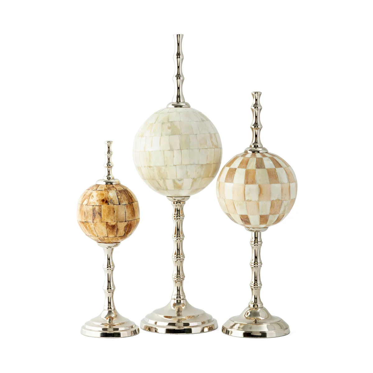 IMAX Worldwide Home Randolph Bone Finials - Set of 3