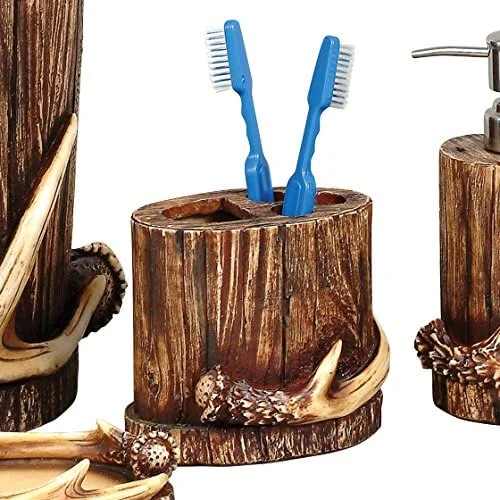 HiEnd Accents Antler Tooth Brush Holder