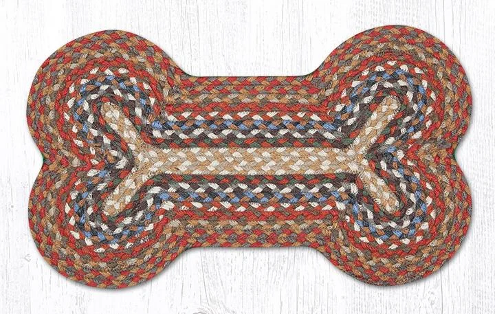 Earth Rugs DB-300 Honey/Vanilla/Ginger Dog Bone Braided Rug 13``x22``