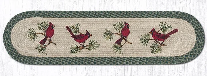 Earth Rugs OP-365 Cardinals Oval Patch Runner 13``x48``