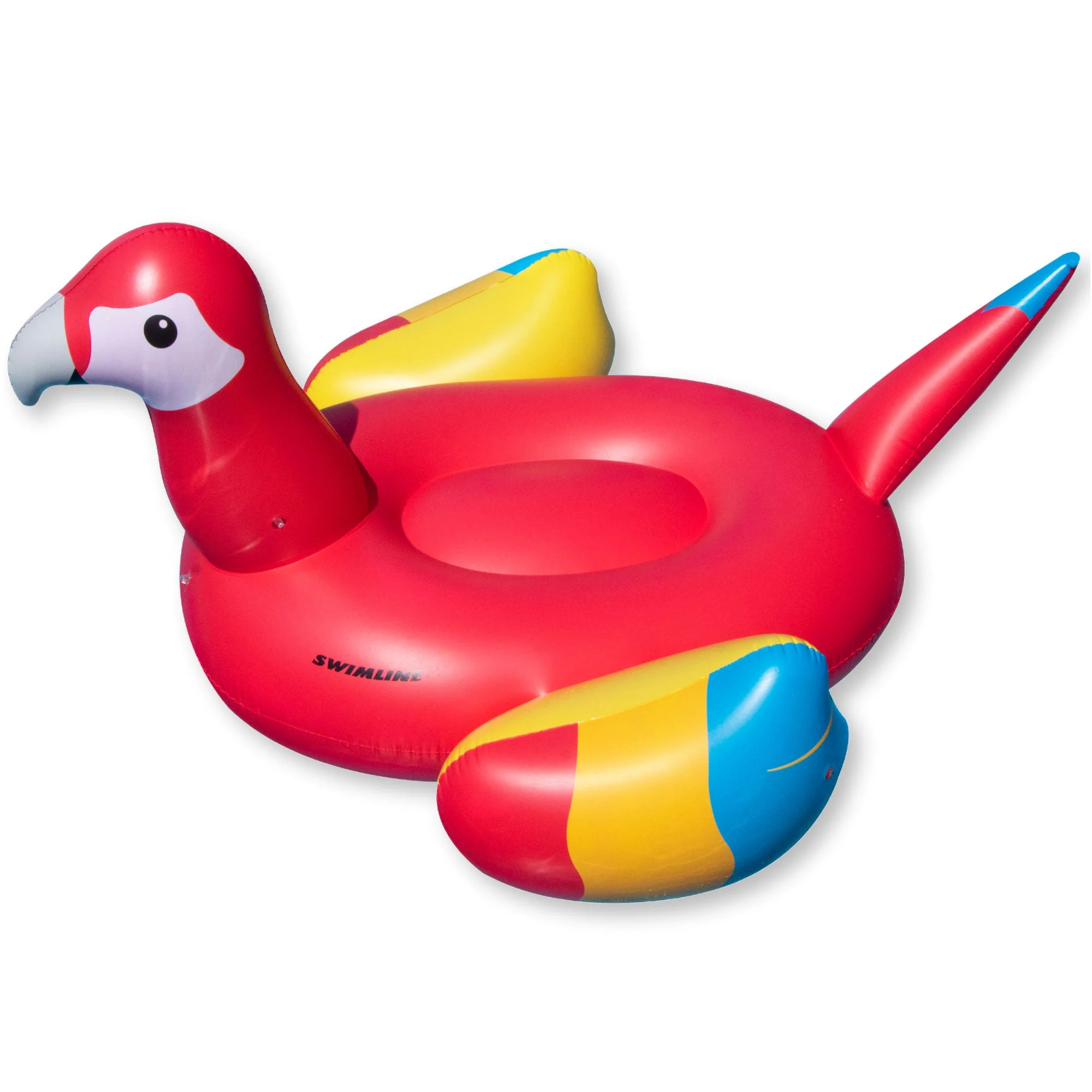 Swimline 90629 Giant 93" Tropical Parrot Inflatable Ride On Swimming Pool Float