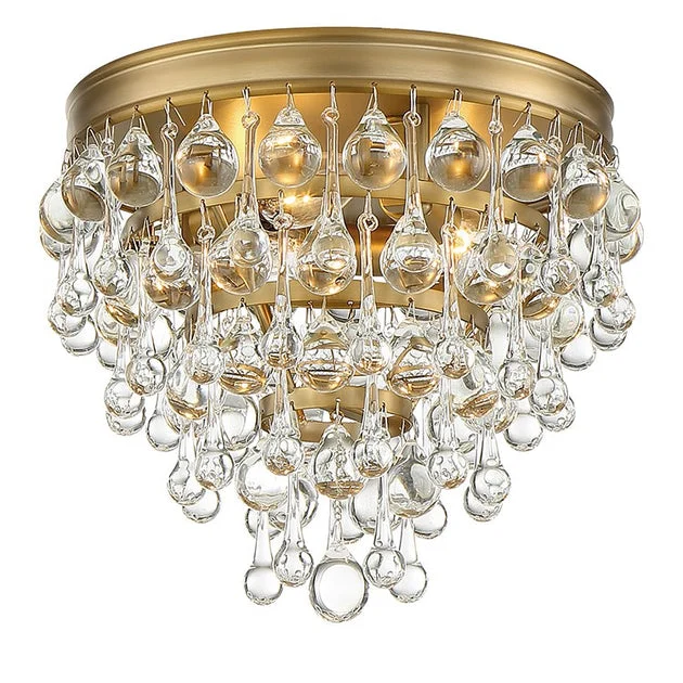 Calypso Three-Light Semi-Flush Mount Ceiling Fixture