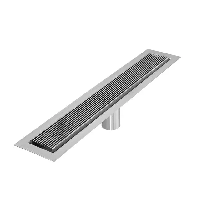 Drain Delmar Wedgewire Polished Linear with Flange Edge 36 Inch 316 Marine Grade Stainless Steel