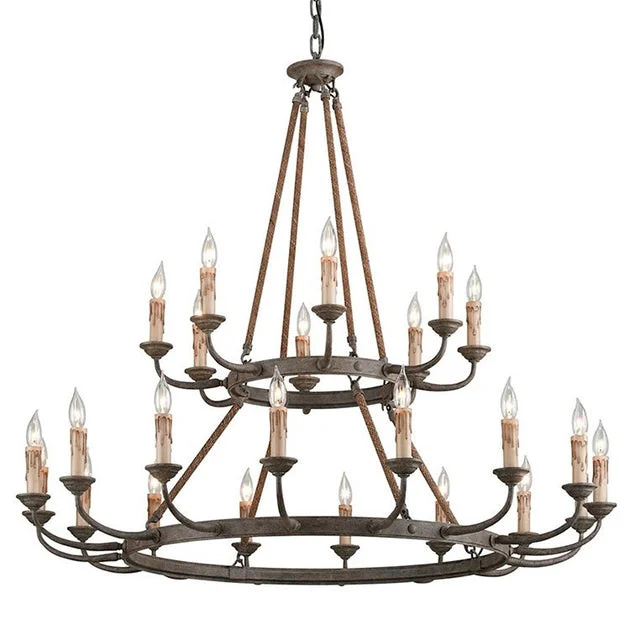 Cyrano Twenty-Four-Light Two-Tier Chandelier