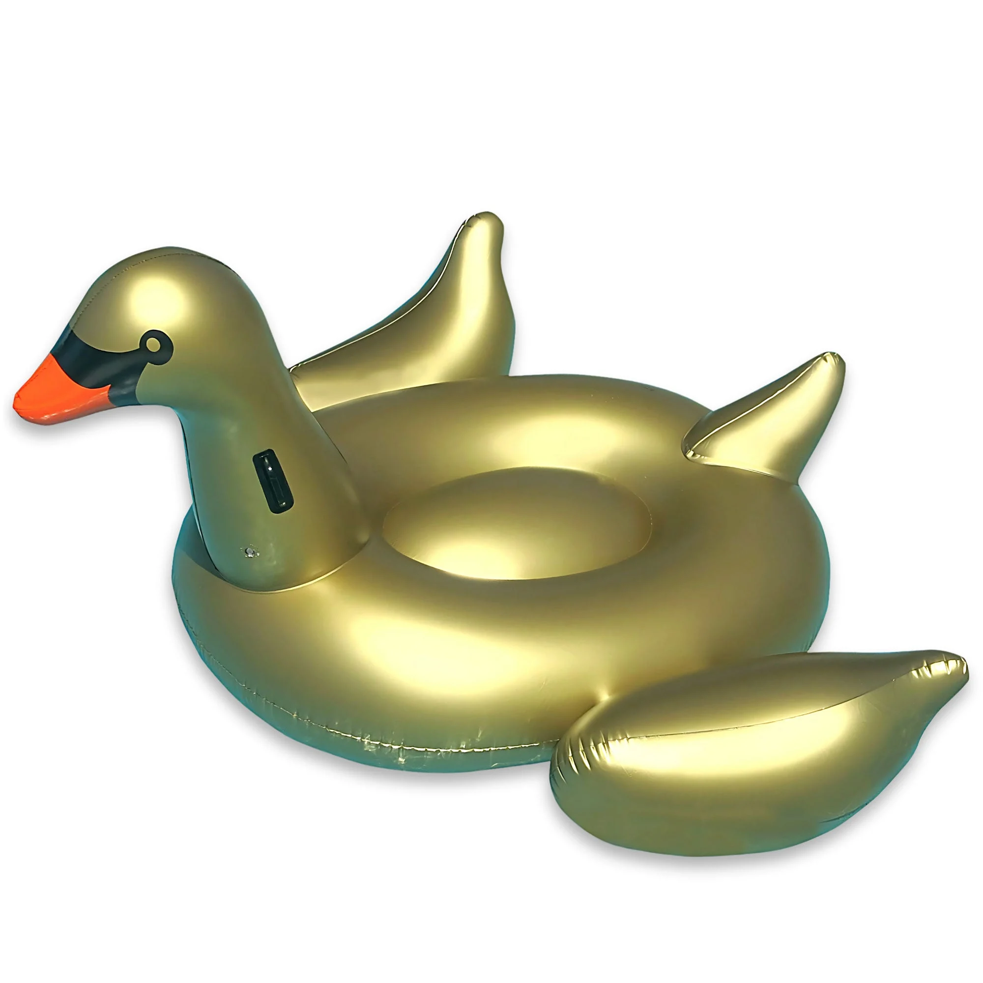 Swimline 90701 Giant 78" Inflatable Golden Swan Ride-On Pool Float Raft, Gold